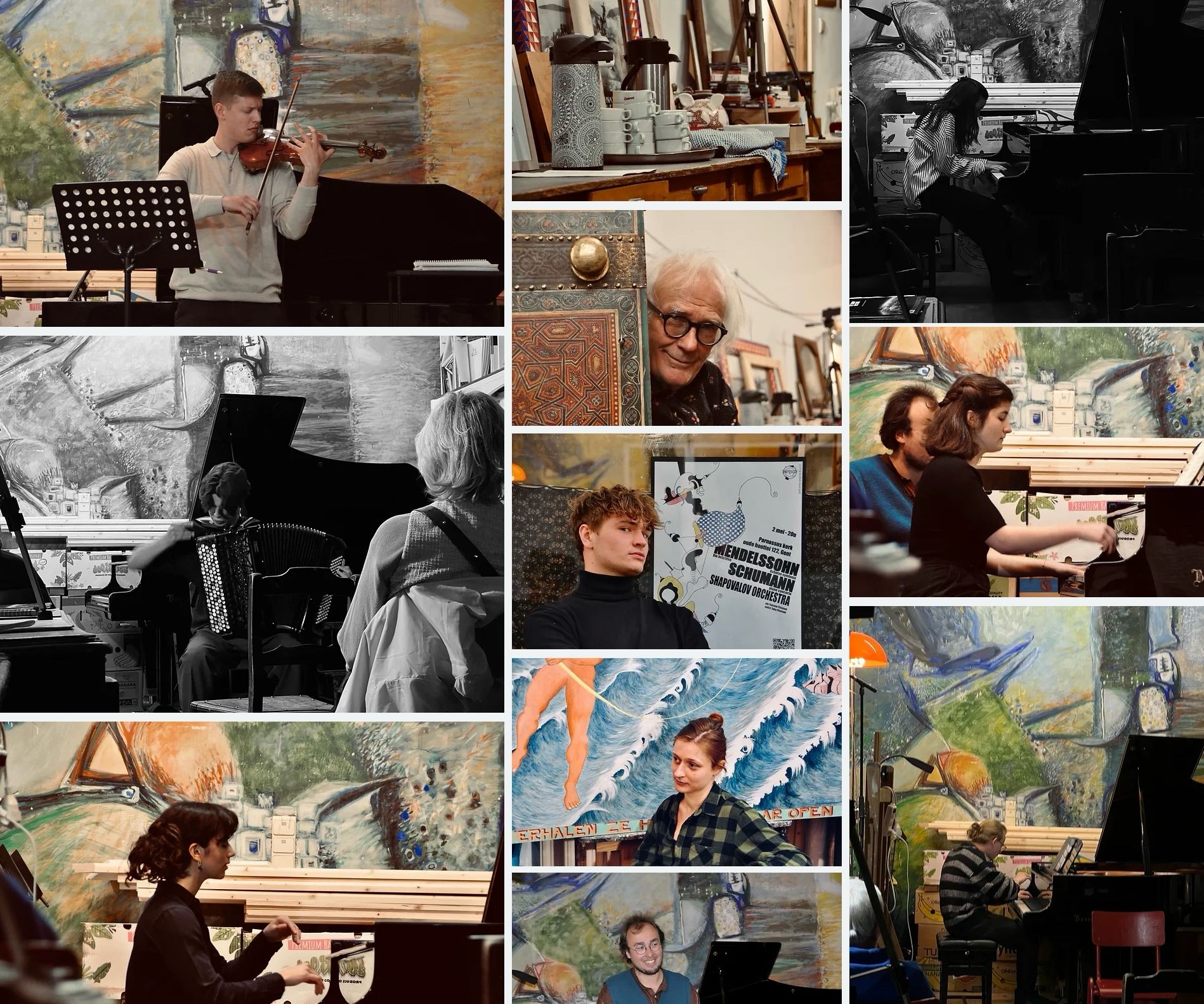 Shapovalov vzw, collage van concerten en repetities